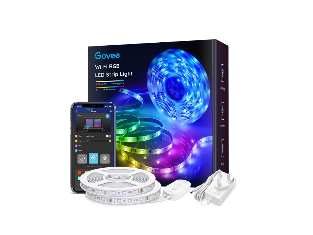 Govee Wi-Fi RGB LED Strip Lights (16.4ft × 2 Rolls) Govee Wi-Fi RGB LED Strip Lights (16.4ft × 2 Rolls)